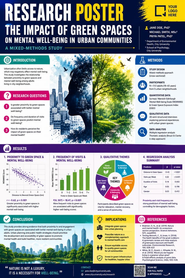 Research Poster — vibrant style poster
