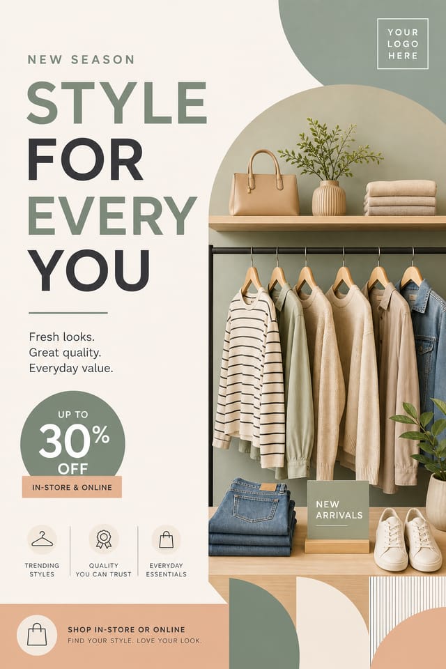 Retail Poster — modern style poster