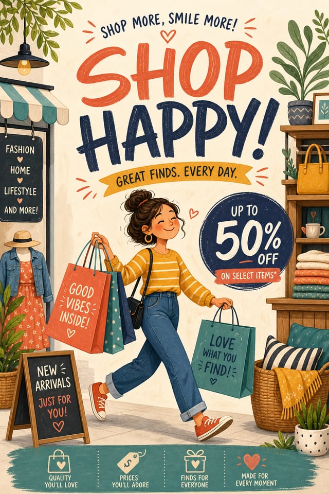 Retail Poster — illustration style poster