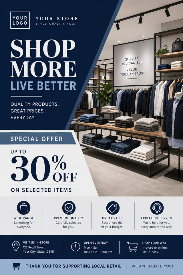 Retail Poster — corporate style poster