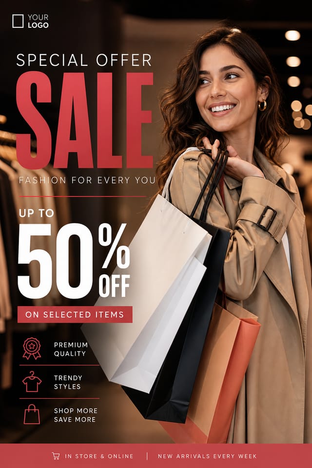 Retail Poster — photo-realistic style poster