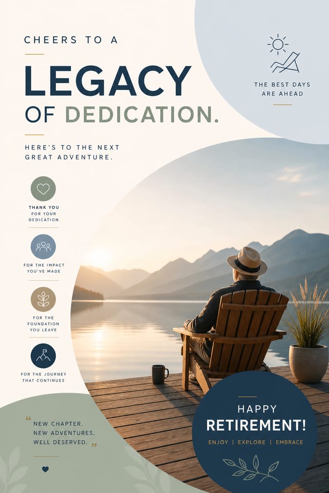 Retirement Poster — modern style poster