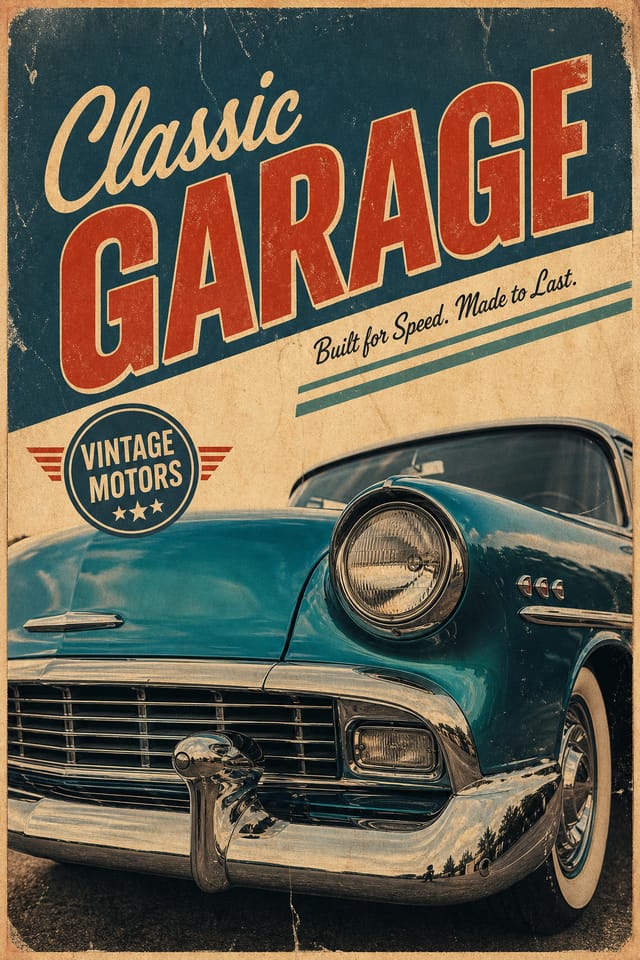 Retro Poster — photo-realistic style poster
