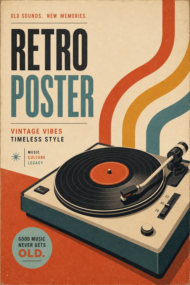Retro Poster — modern style poster