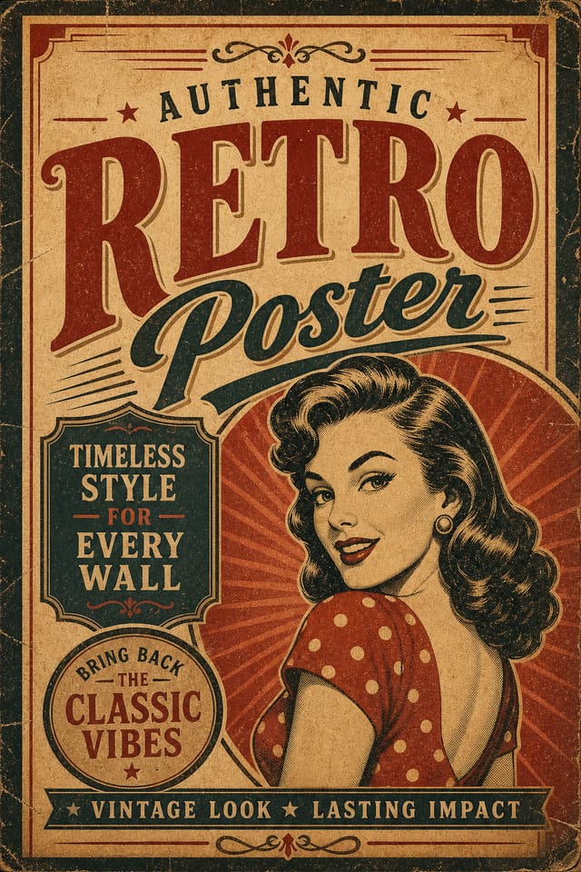 Retro Poster — vintage style poster
