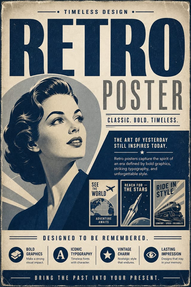Retro Poster — corporate style poster