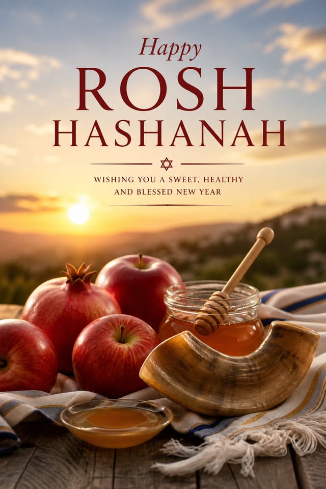 Rosh Hashanah Poster — photo-realistic style poster