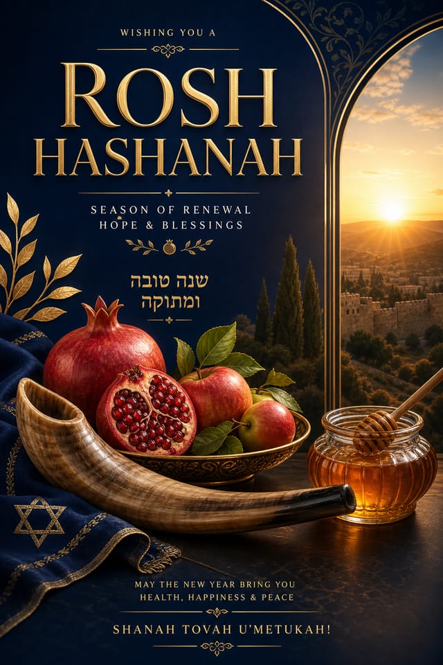 Rosh Hashanah Poster — elegant style poster