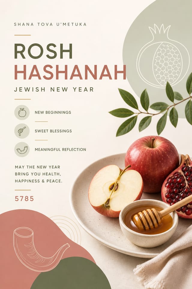 Rosh Hashanah Poster — modern style poster