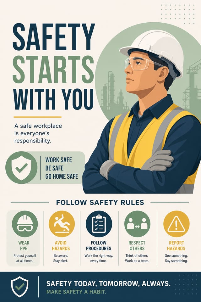 Safety Poster — modern style poster