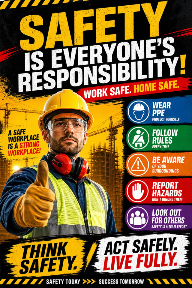 Safety Poster — vibrant style poster