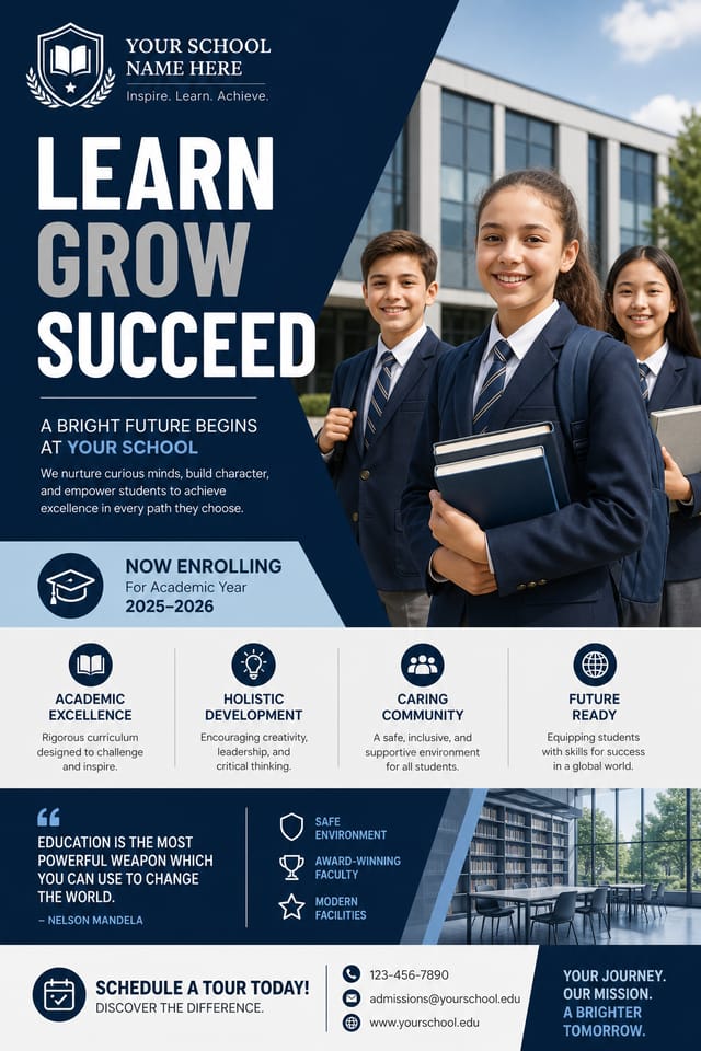 School Poster — corporate style poster