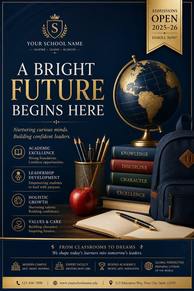 School Poster — elegant style poster