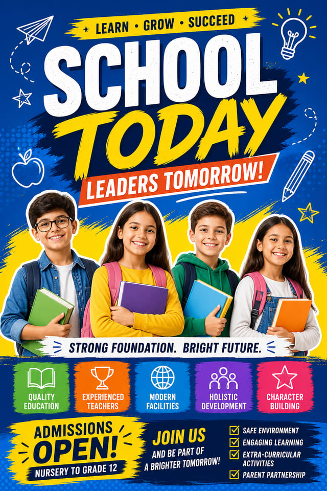 School Poster — vibrant style poster