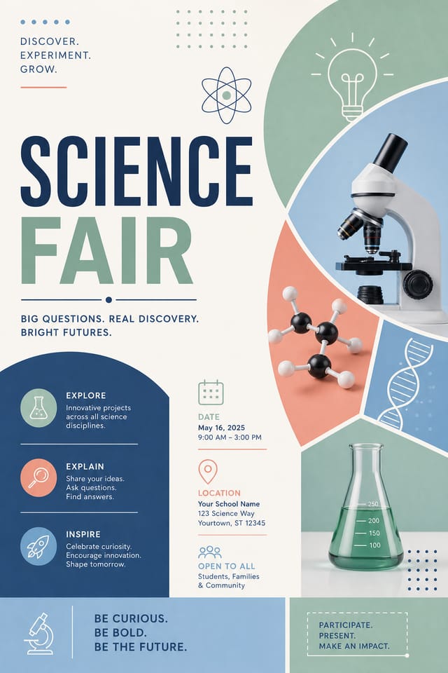 Science Fair Poster — modern style poster