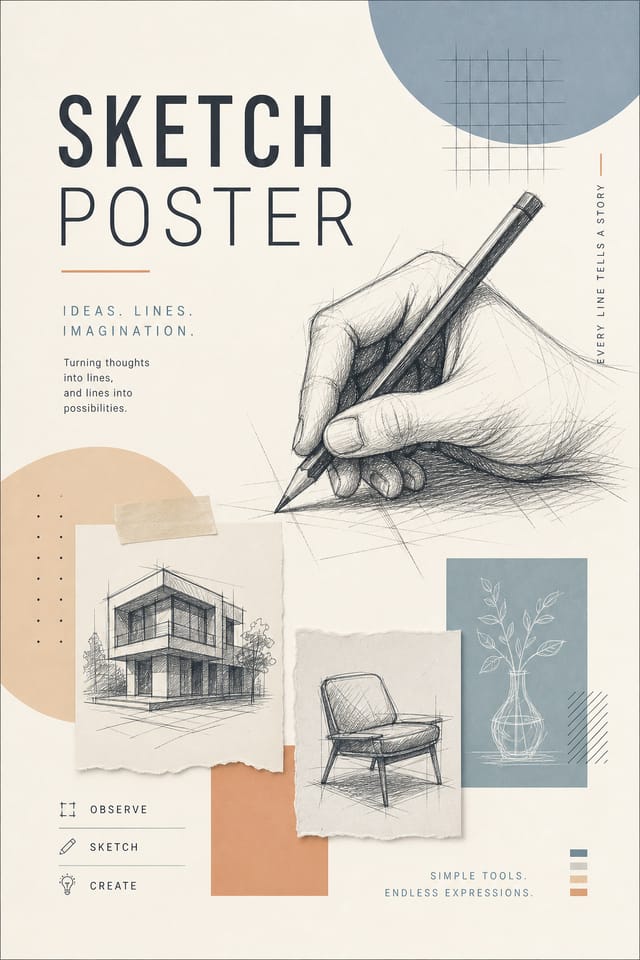 Sketch Poster — modern style poster