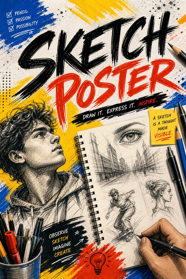 Sketch Poster — vibrant style poster