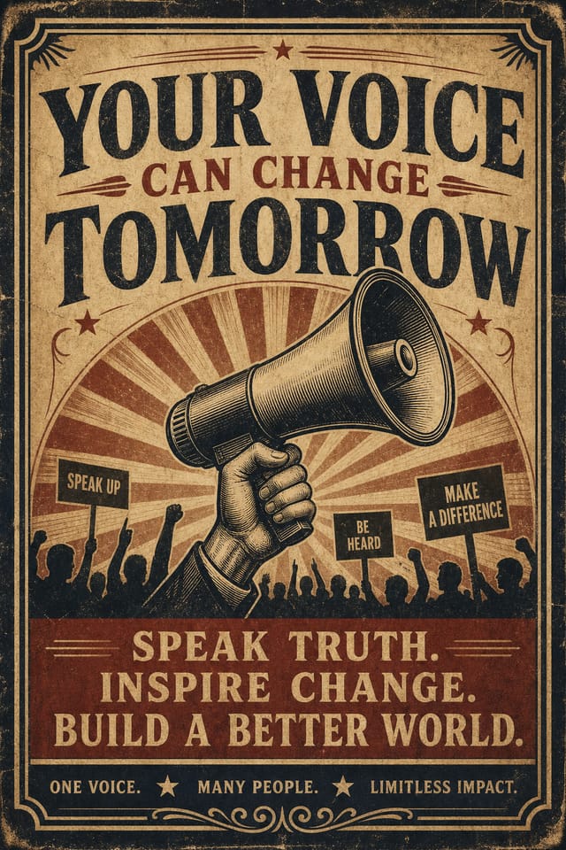 Slogan-Poster — vintage style poster