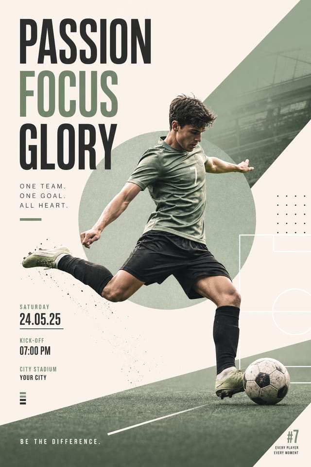 Soccer Poster — modern style poster