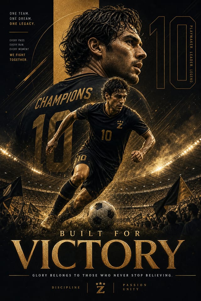 Soccer Poster — elegant style poster