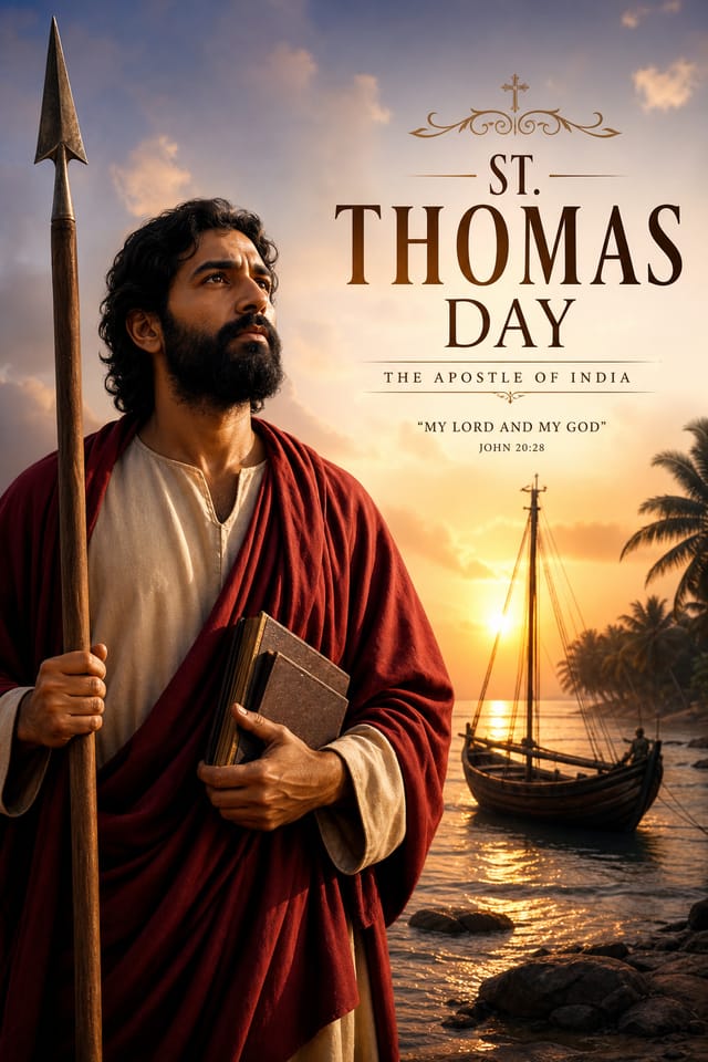 St. Thomas Day Poster — photo-realistic style poster