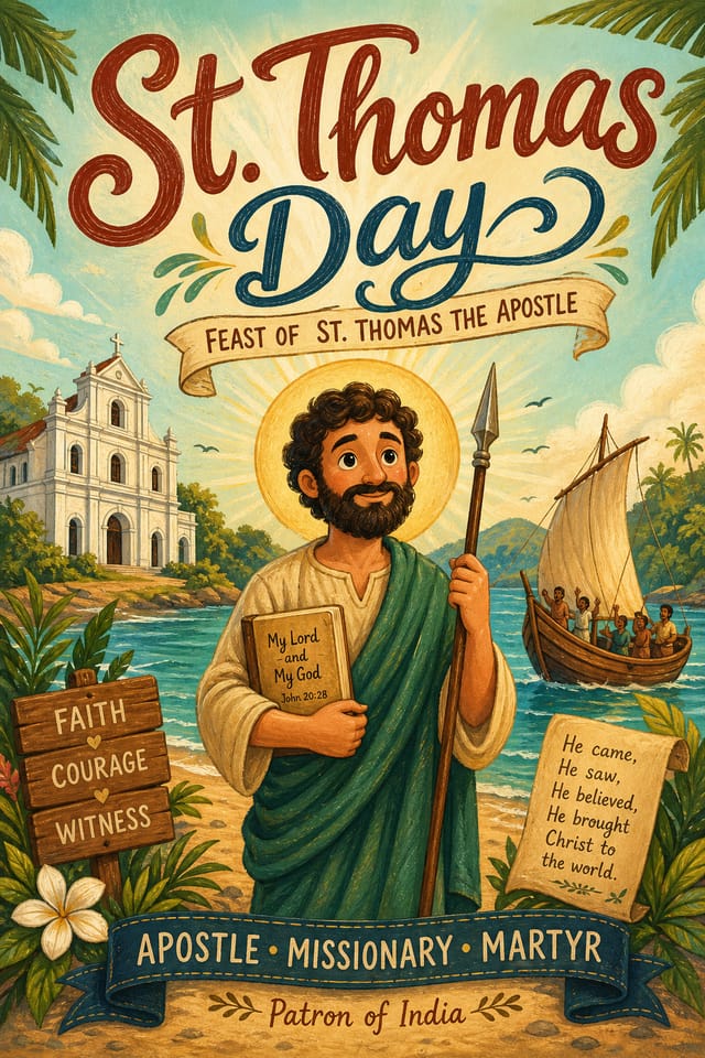 St. Thomas Day Poster — illustration style poster