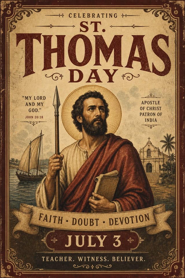 St. Thomas Day Poster — vintage style poster