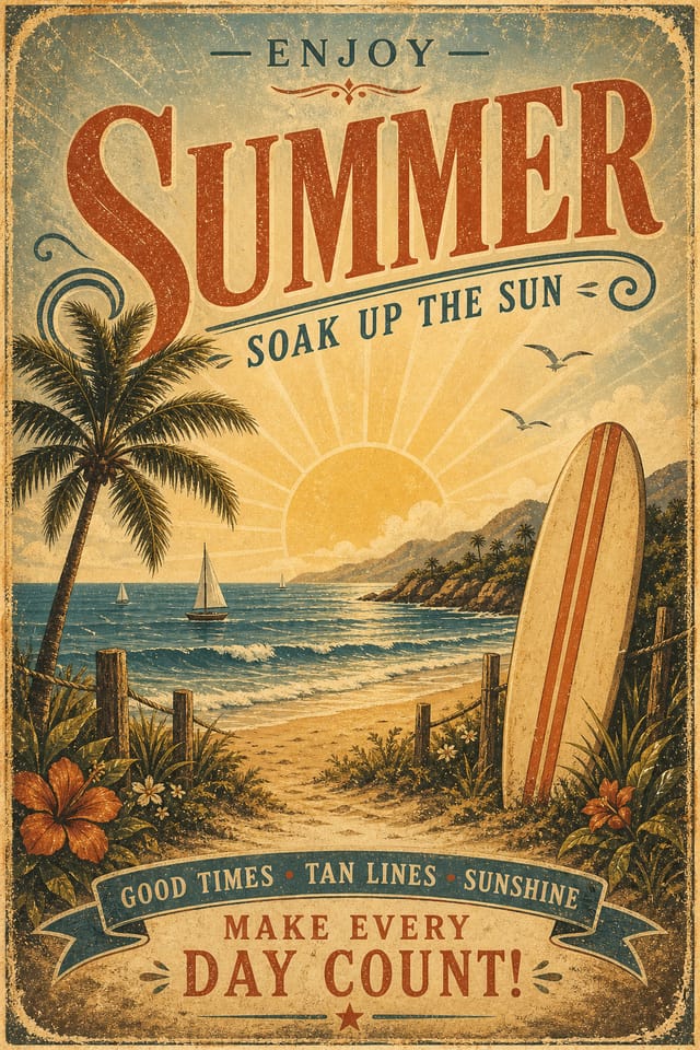 Summer Poster — vintage style poster