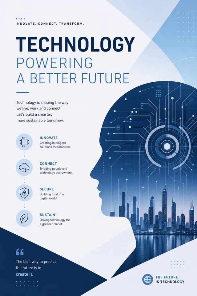 Technology Poster — modern style poster