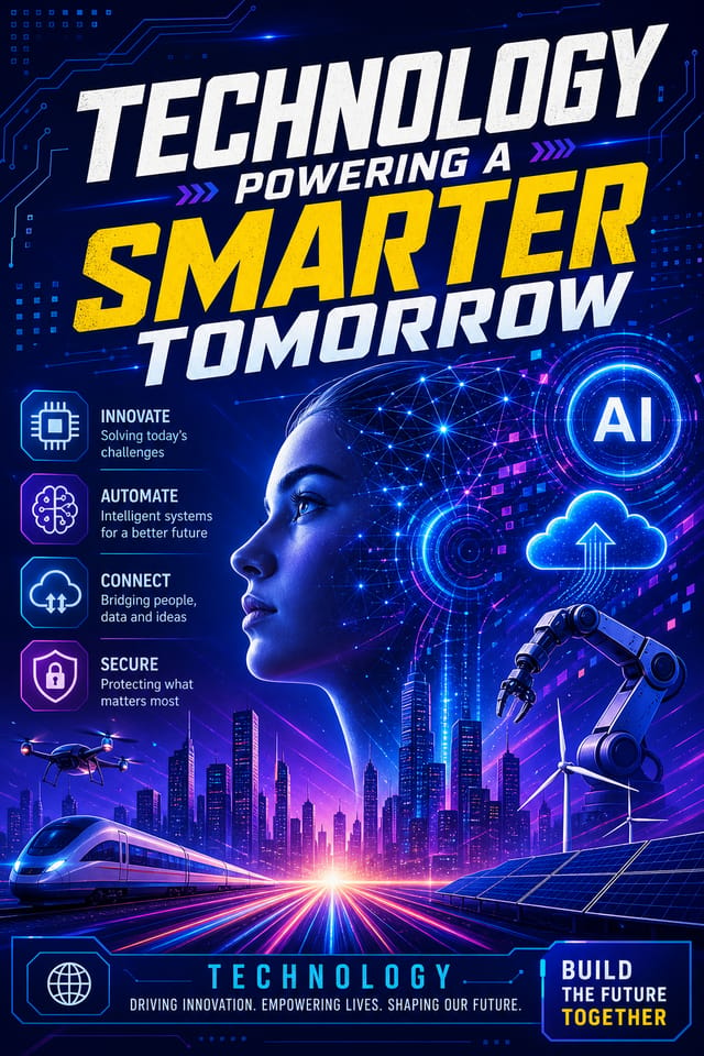 Technology Poster — vibrant style poster