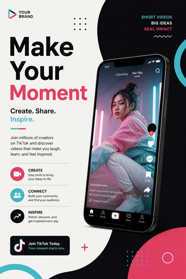 TikTok Poster — modern style poster