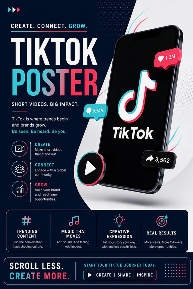 TikTok Poster — corporate style poster