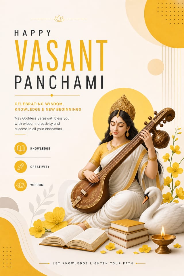 Vasant Panchami Poster — modern style poster