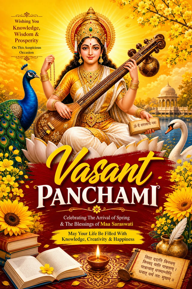 Vasant Panchami Poster — vibrant style poster