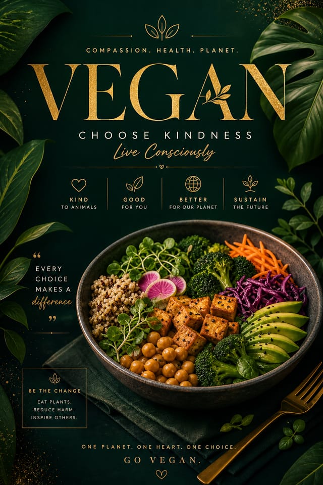 Vegan Poster — elegant style poster