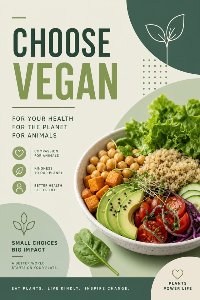 Vegan Poster — modern style poster