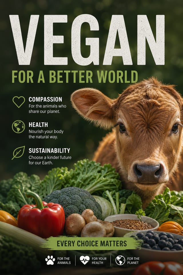 Vegan Poster — photo-realistic style poster