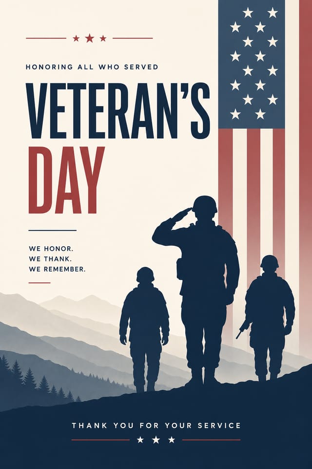 Veteran's Day Poster — modern style poster