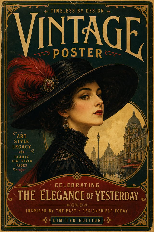Vintage Poster — elegant style poster