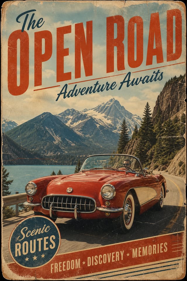 Vintage Poster — photo-realistic style poster