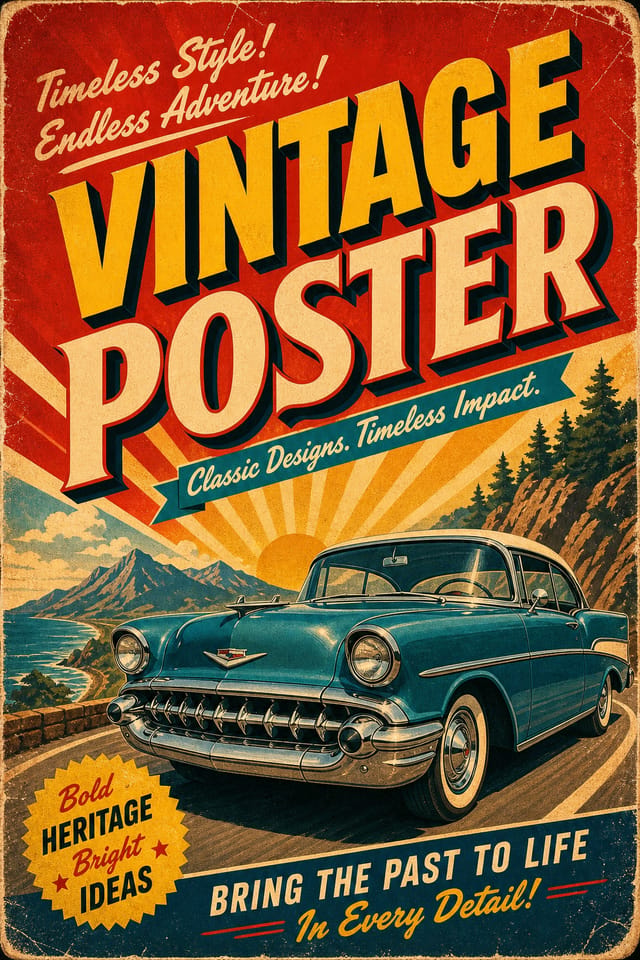Vintage Poster — vibrant style poster