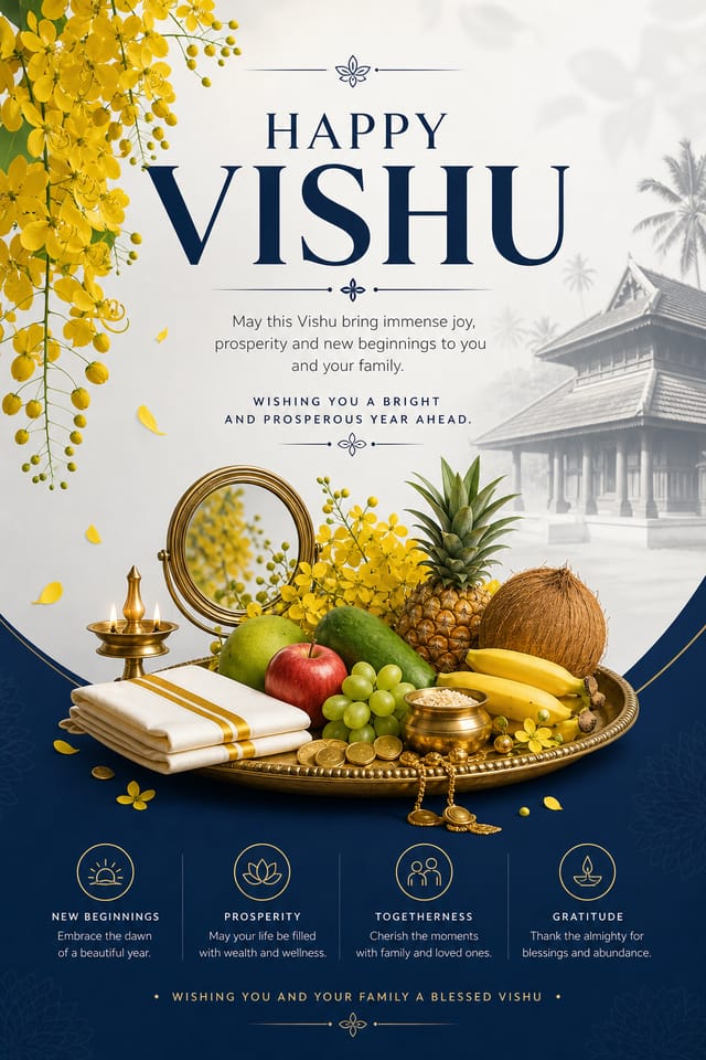 Vishu Poster — corporate style poster