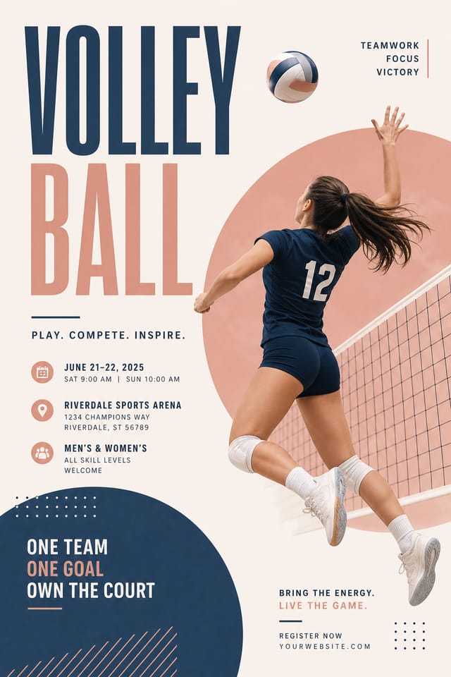Volleyball Poster — modern style poster