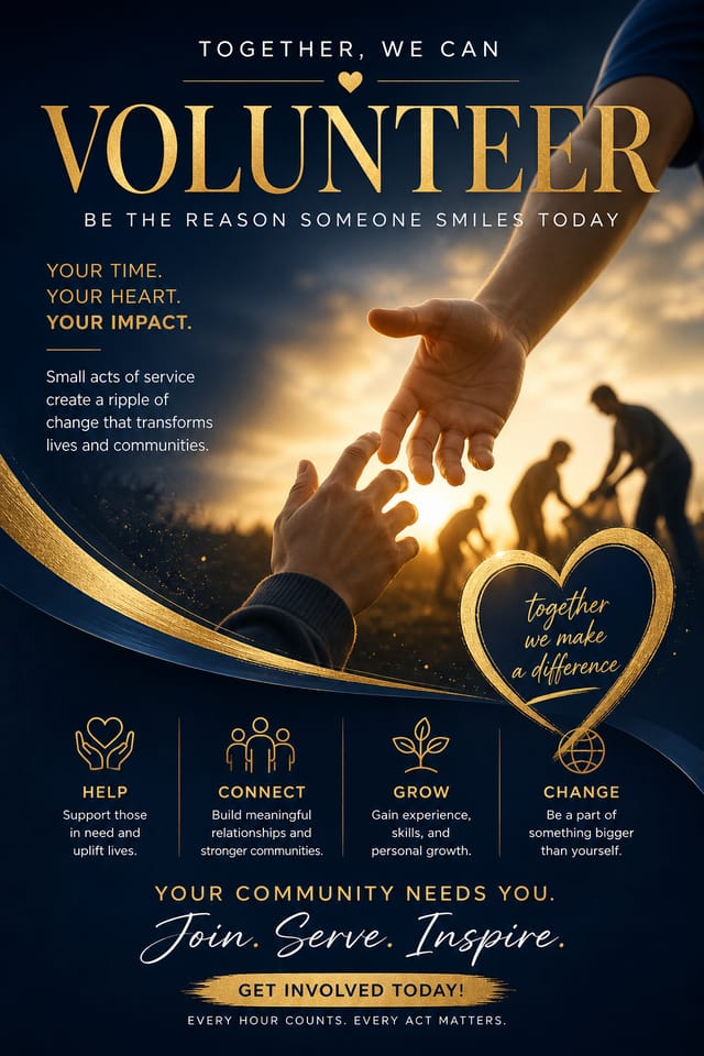 Volunteer Poster — elegant style poster