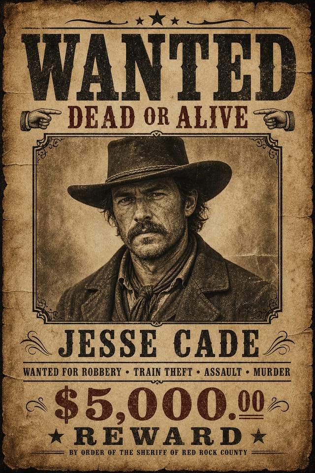 Wanted Poster — vintage style poster