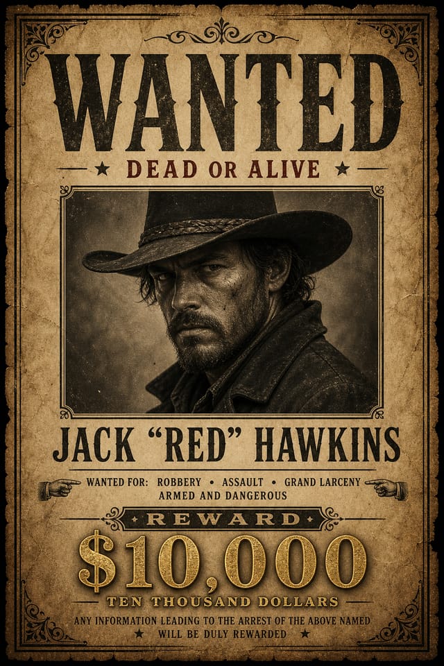 Wanted Poster — elegant style poster