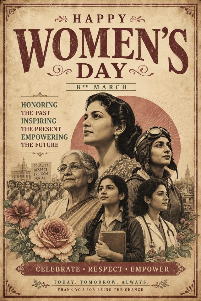 Women's Day Poster — vintage style poster