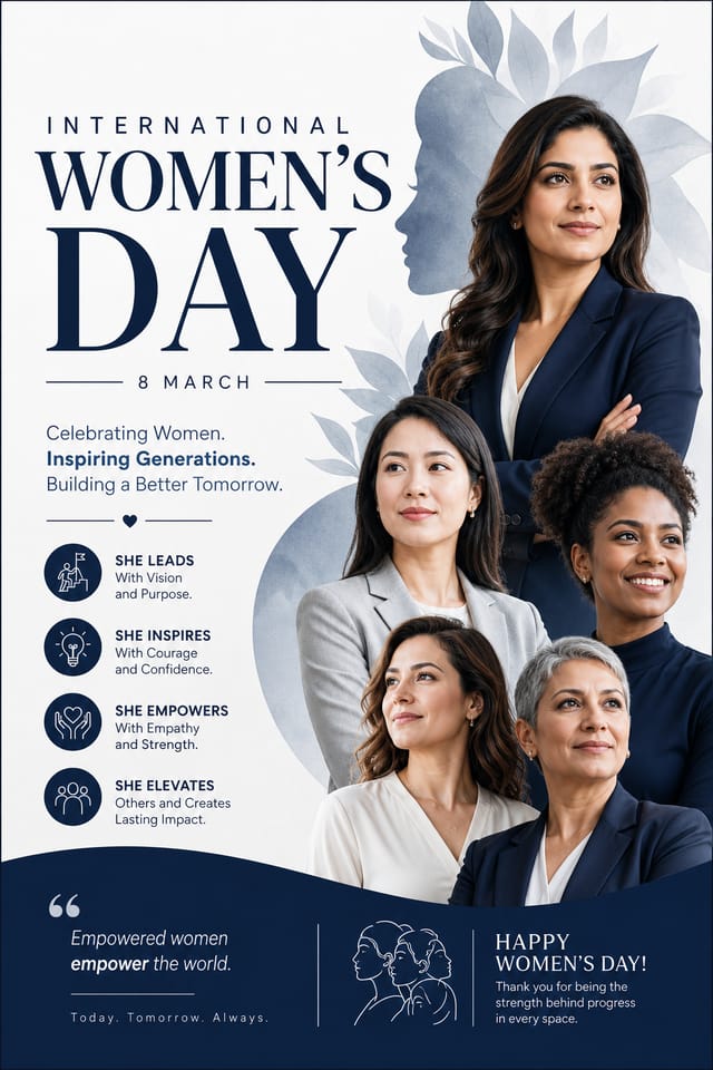 Women's Day Poster — corporate style poster