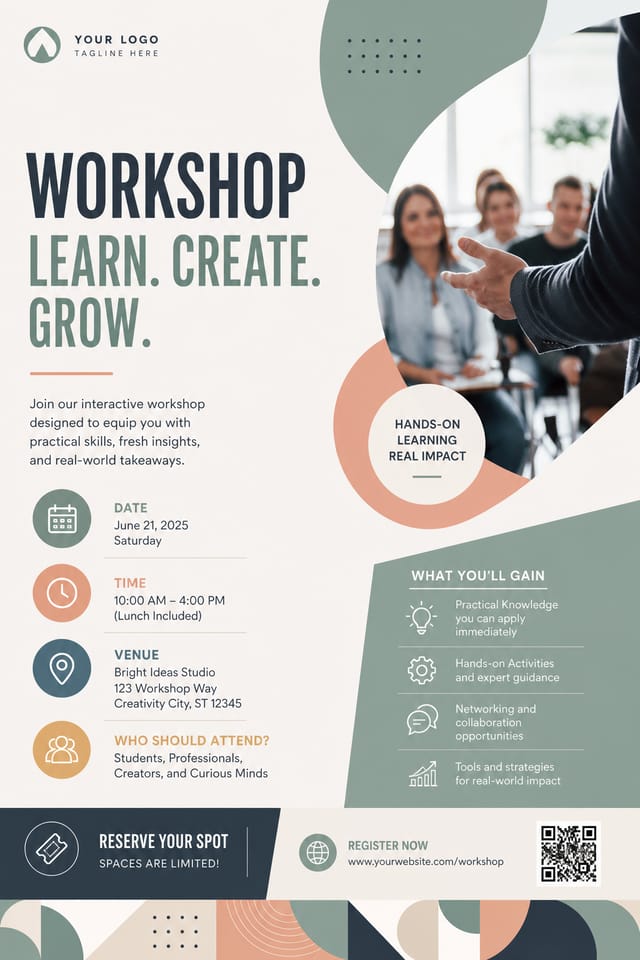Workshop Poster — modern style poster