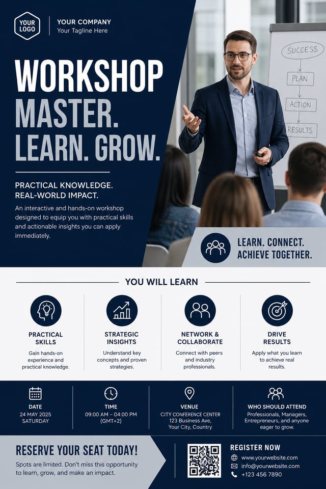 Workshop Poster — corporate style poster